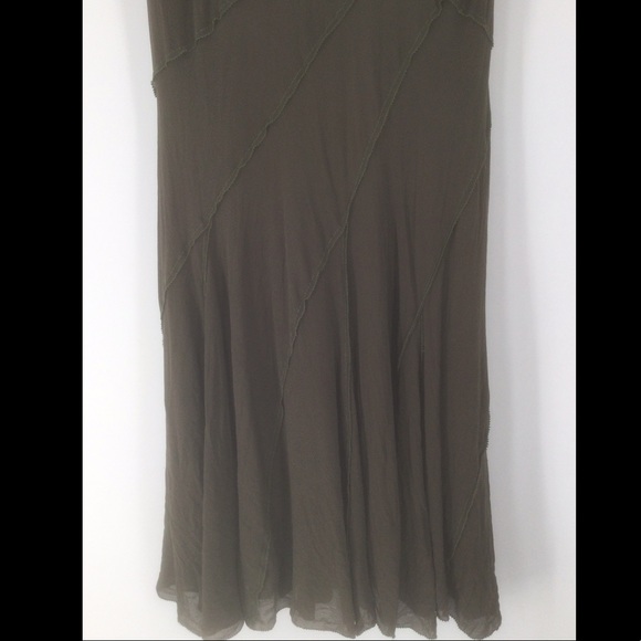 DKNY Small Silk Olive Green Cocktail Dress - Picture 11 of 12